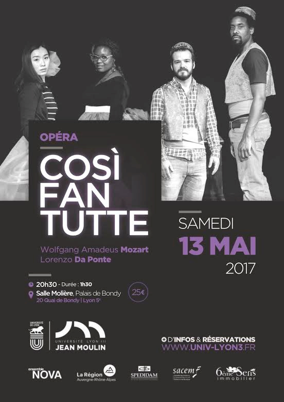 Cosi Fan Tutte le Samedi 13 Mai 2017 à la salle Molière - Lyon 5ème