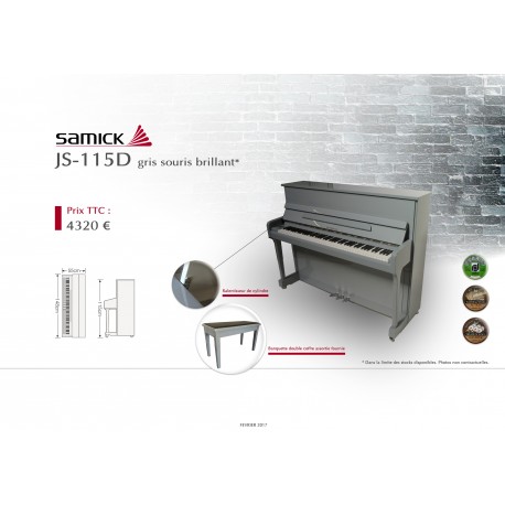 Piano droit SAMICK  JS-115 D