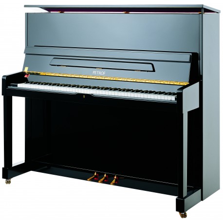 Piano Droit PETROF 125 M1 Noir Brillant, mécanique Renner