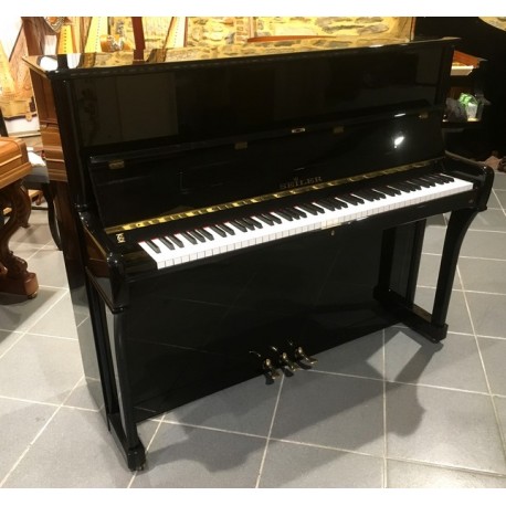 PIANO DROIT OCCASION SEILER 122 KONSOLE Noir Brillant