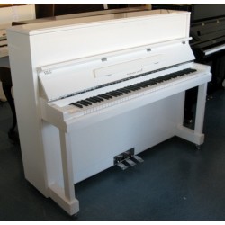 PIANO DROIT Hermann Jacobi 118 Blanc edition Argent