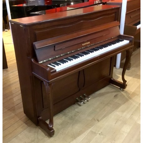 PIANO DROIT OCCASION W HOFFMANN H 120 Chippendale noyer satine