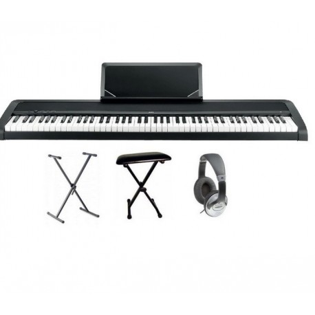 Pack : Piano numérique KORG B1 + Banquette en X + Casque + Stand en X