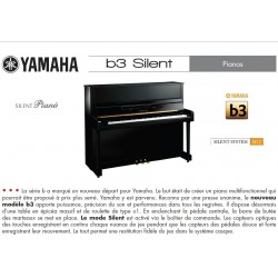 PIANO DROIT YAMAHA b3 SILENT 121cm Noir Brillant