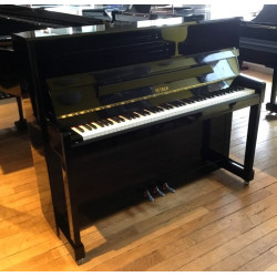 Piano Droit PETROF P118M Noir brillant Edition limitée Silver