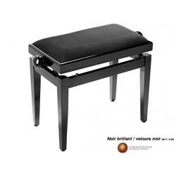 Banquette réglable PB40 Noir brillant / velour noir