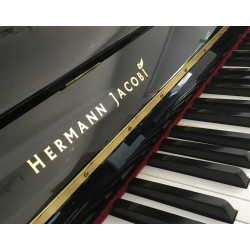 Piano Droit HERMANN JACOBI Saint Moritz Noir brillant