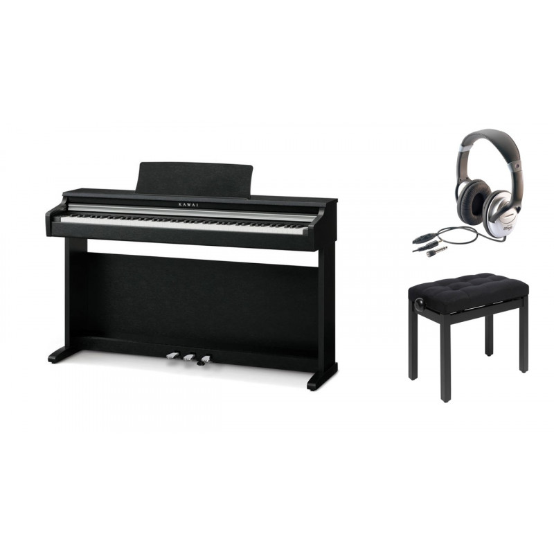 Pack Piano numérique KAWAI CN-17 SB Noir mat