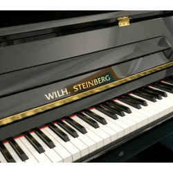 PIANO DROIT WILH.STEINBERG P118 Noir brillant/Laiton