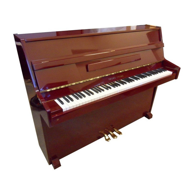 Piano Droit YOUNG CHANG E-101 Bordeaux laqué