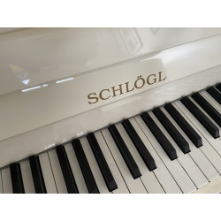 Piano Droit SCHLOGL 109 Attraktiv Blanc brillant