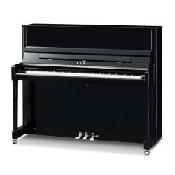 PIANO DROIT KAWAI K-300 122cm Noir Brillant silver