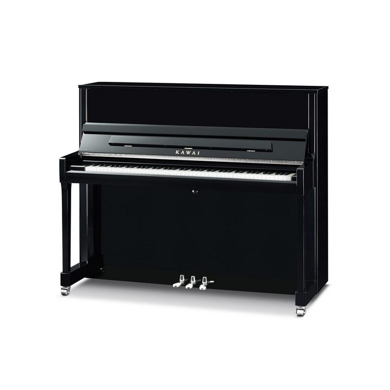 PIANO DROIT KAWAI K-300 122cm Noir Brillant silver