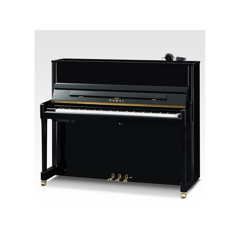 PIANO DROIT KAWAI K-300 ATX4 122cm Noir Brillant