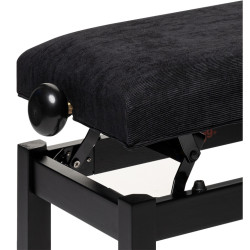 BANQUETTE PIANO RÉGLABLE DELUXE NOIR MAT