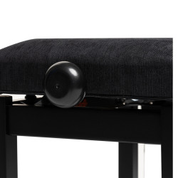 BANQUETTE PIANO RÉGLABLE DELUXE NOIR MAT