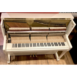 PIANO DROIT SCHIMMEL KONZERT K-122 ELEGANCE BLANC BRILLANT AVEC SYSTEME SILENCIEUX