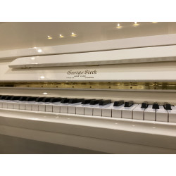 PIANO DROIT GEORGE STECK US22 121 CM BLANC BRILLANT