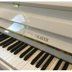 Piano Droit occasion JULIUS DRAYER JD-042 blanc brillant 108 cm