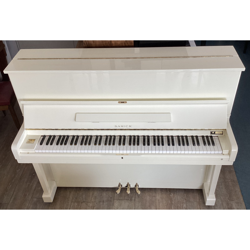 PIANO DROIT SAMICK SU-118 BLANC BRILLANT