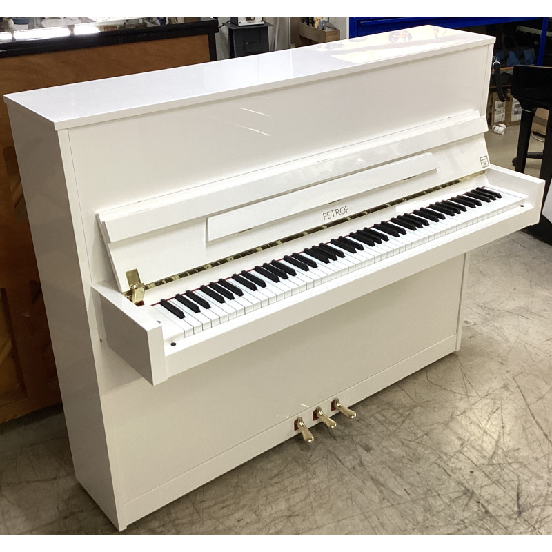 PIANO DROIT PETROF P118 S1 BLANC BRILLANT