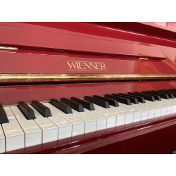 PIANO DROIT WIENNER UP-123 ROUGE BRILLANT