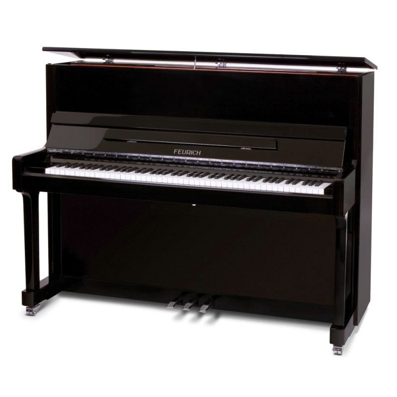 PIANO DROIT SILENCIEUX FEURICH 122 UNIVERSAL NOIR BRILLANT