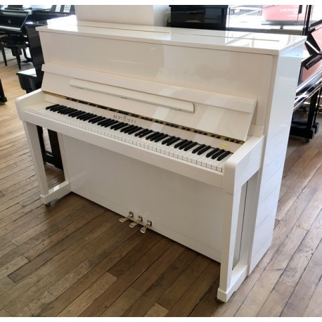 Piano occasion Droit SCHIMMEL 120 International Blanc brillant