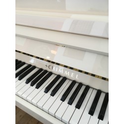 Piano occasion Droit SCHIMMEL 120 International Blanc brillant