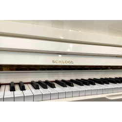 Piano Droit SCHLOGL Bohemia 123 Exclusive Blanc brillant
