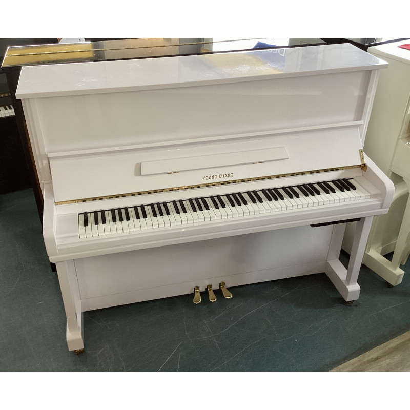 Piano droit Silent YOUNG CHANG GE-121 Blanc Brillant 121 CM