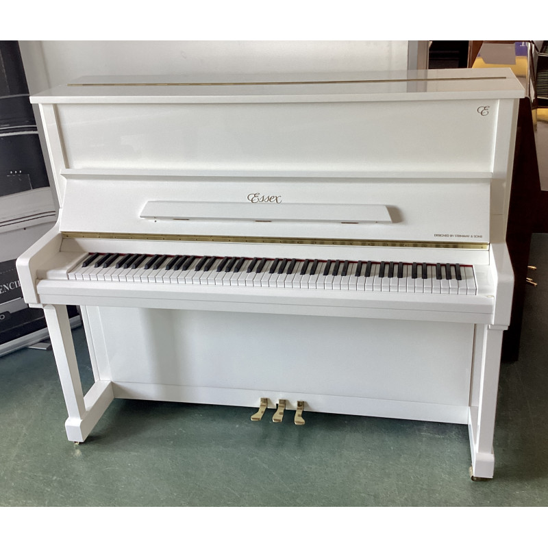 Piano droit ESSEX EUP-123 made by STEINWAY & SONS Blanc Brillant Piano droit ESSEX EUP-123 made by STEINWAY & SONS Blanc Brillant