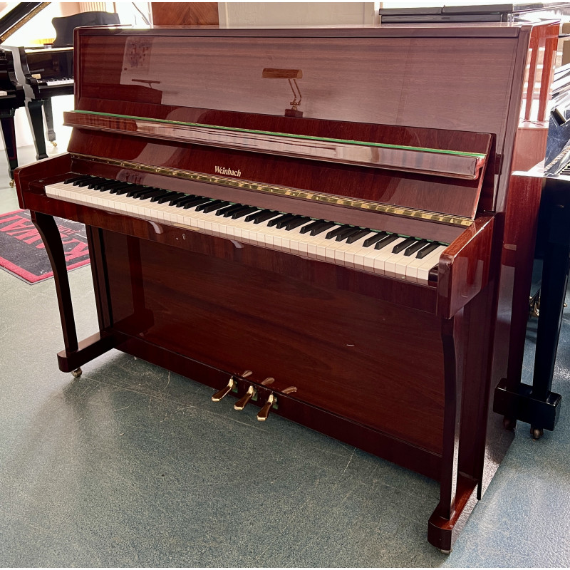Piano droit Weinbach 118 finition acajou brillant Piano droit Weinbach 118 finition acajou brillant