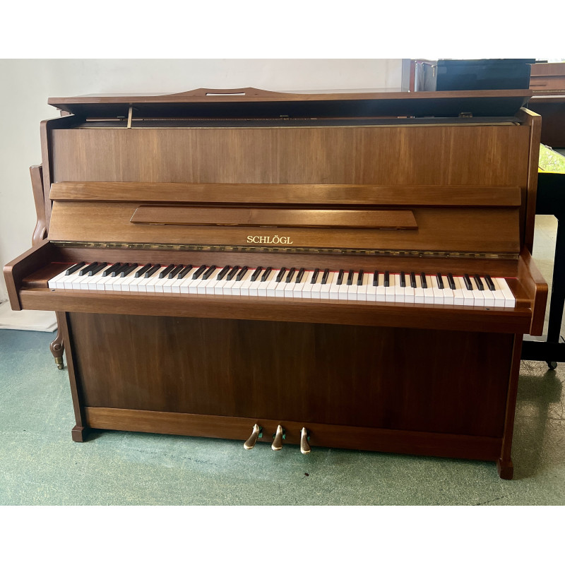 Piano droit SCHLÖGL 109 Moderne Noyer Satiné Piano droit SCHLÖGL 109 Moderne Noyer Satiné