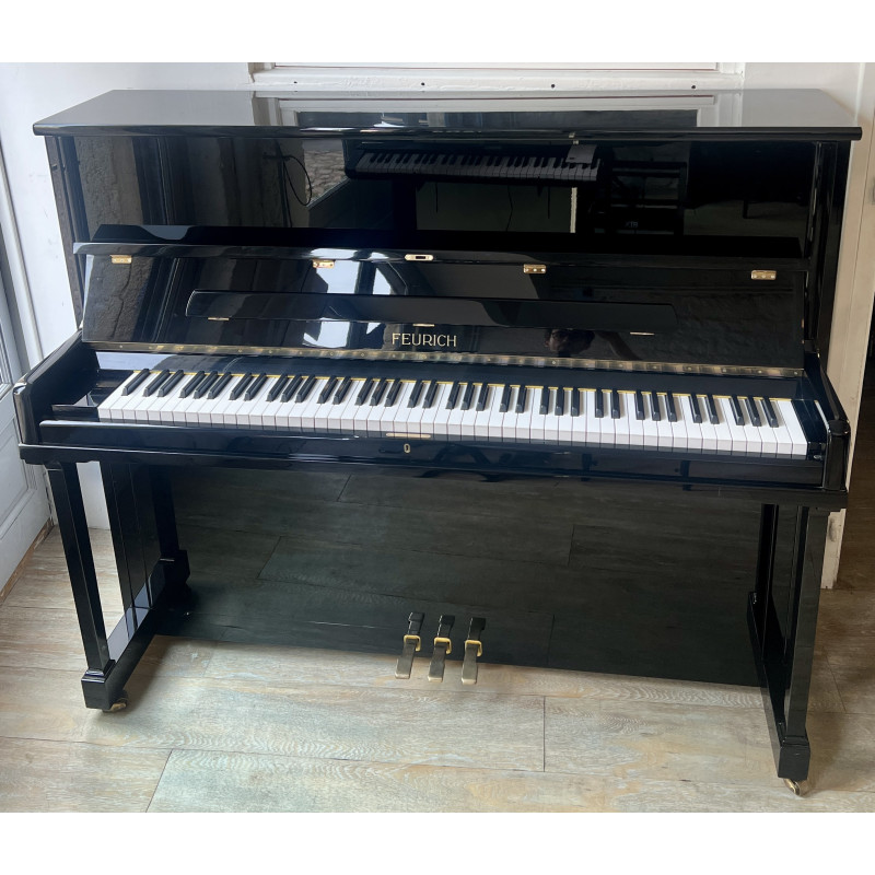 Piano droit FEURICH F-123 Noir Brillant