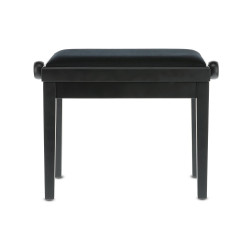 Banquette Noir Mat Réglable Deluxe, Assise Velours pour Piano