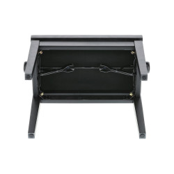 Banquette Noir Mat Réglable Deluxe, Assise Velours pour Piano