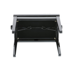 Banquette Noir brillant Assise Velours Réglable pour piano