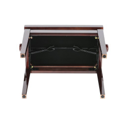 Banquette Acajou Brillant Deluxe Réglable Pour Piano