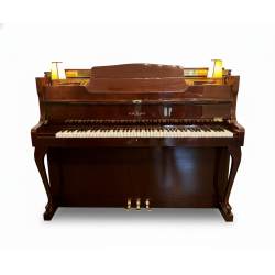 Piano Droit SCHIMMEL 112/9 avec 2 lampes acajou et banquette