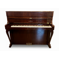Piano Droit SCHIMMEL 112/9 avec 2 lampes acajou et banquette Piano Droit SCHIMMEL 112/9 avec 2 lampes acajou et banquette