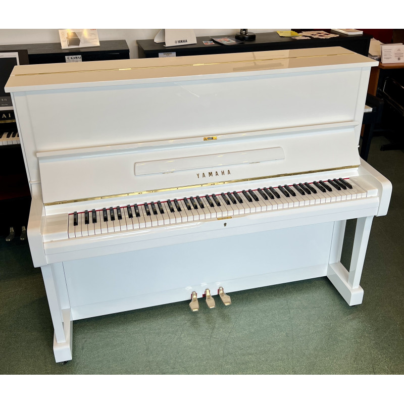YAMAHA U1 Blanc Brillant Piano Droit