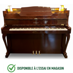 Piano Droit SCHIMMEL 112/9 avec 2 lampes acajou et banquette