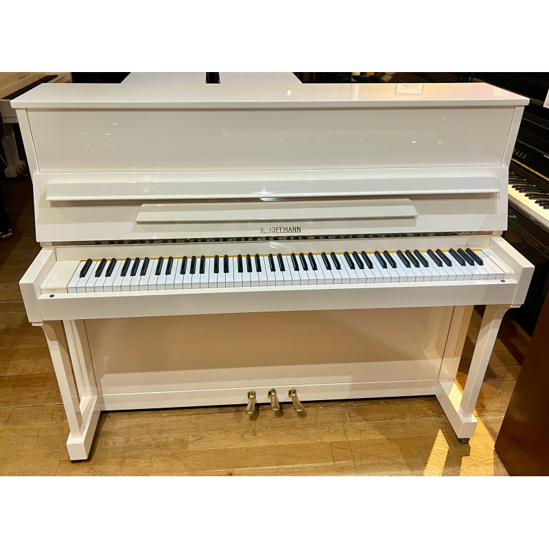 Piano Droit W.Hoffmann 120 World - Blanc Brillant