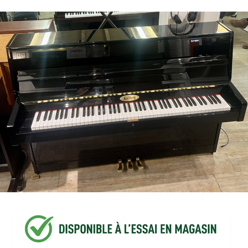 KEILBERG UP108 Piano Droit Noir Brillant
