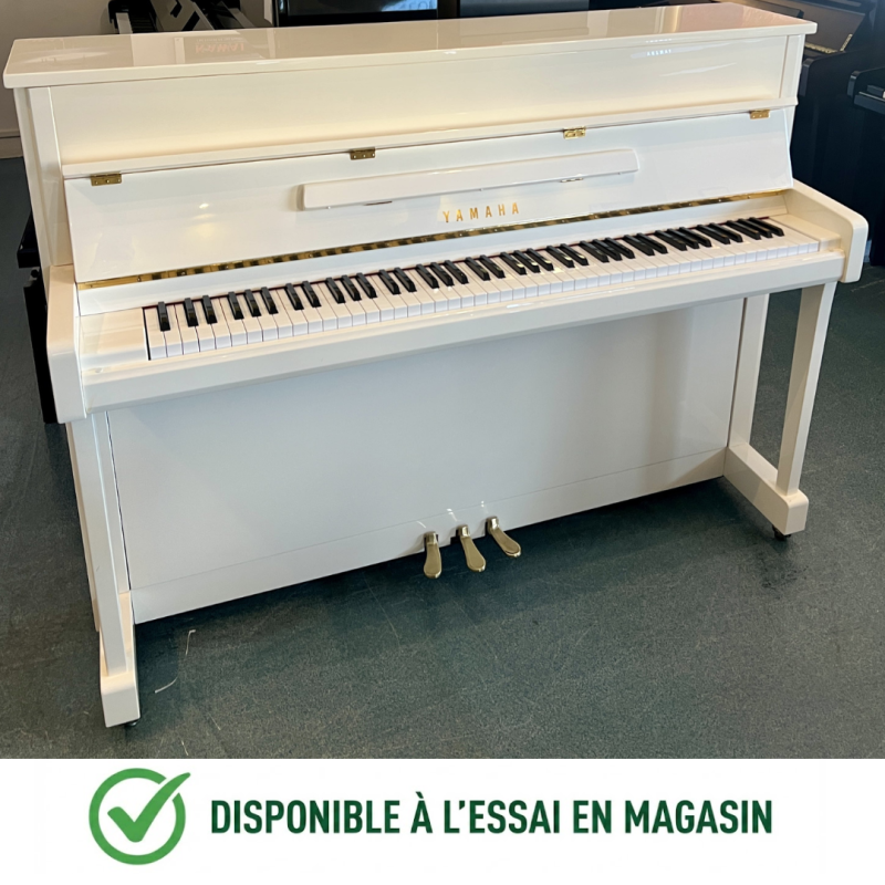 YAMAHA B2 Blanc Brillant Piano Droit