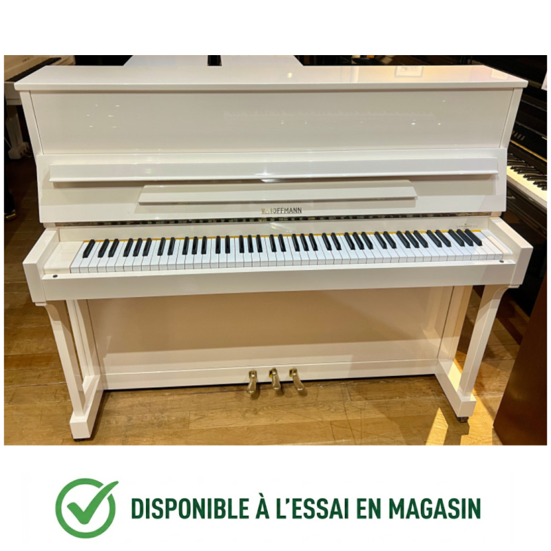 Piano Droit W.Hoffmann 120 World - Blanc Brillant