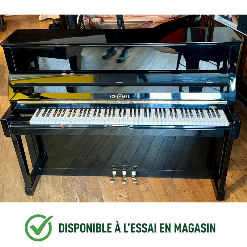 Piano Droit SCHIMMEL 118T Noir brillant avec mécanique Renner