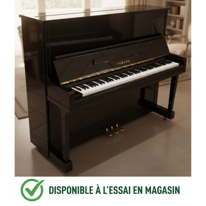 Piano Droit YAMAHA U10 121cm Noir brillant