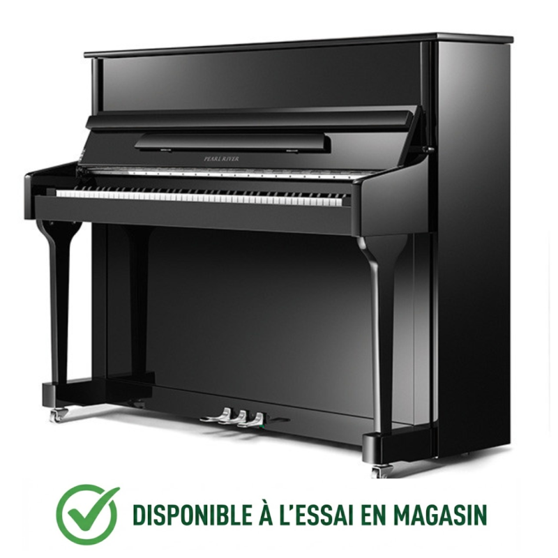 Pearl River EU118S Piano Droit Finition Noir Brillant